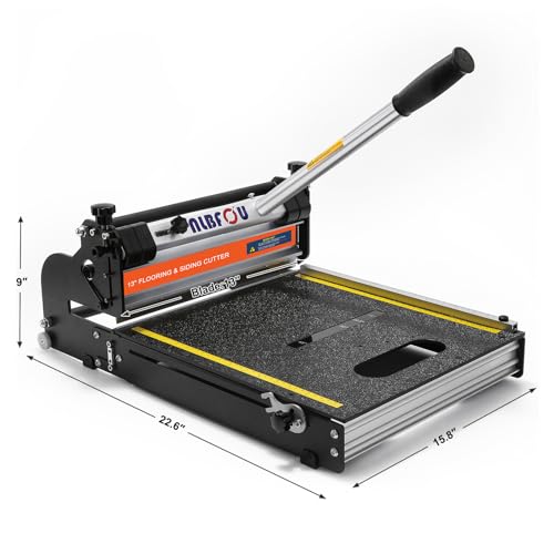 NLBFOU 13\" Pro Vinyl Floor Cutter for LVP, LVT, SPC, PVC,VCT, WPC and Rigid Core Vinyl Plank Flooring,Honing Stone Included - Thumbnail 3