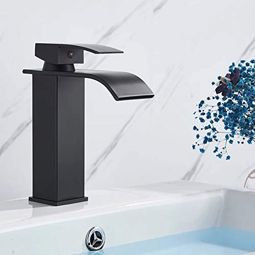 Robinet d'évier de salle de bain mitigeur carré eau chaude et froide durable