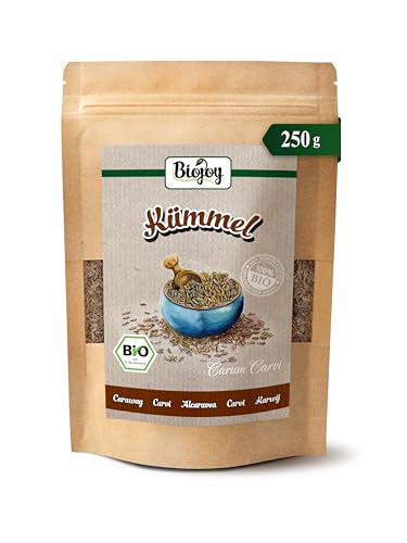 Biojoy Semillas de Alcaravea BÍO (250 g), enteras y secas, para el té y infusión (Carum Carvi)