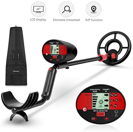 Avid Power Metal Detector for Adults Kids, Waterproof Metal Detectors with LCD Display, Pinpoint Function, Discrimination Mode, Distinctive Audio Tone and Carrying Bag