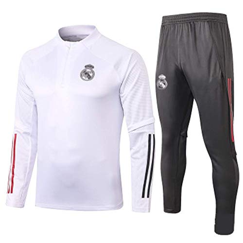 NZDY Apparence Jersey Reǎl Mǎdrid Ensembles de Survêtement À Manches Longues Sweat-Shirt Pour Homme Fan de Football Vêtements Haut + Pantalon, Entraînement À La Compétition Work Ou