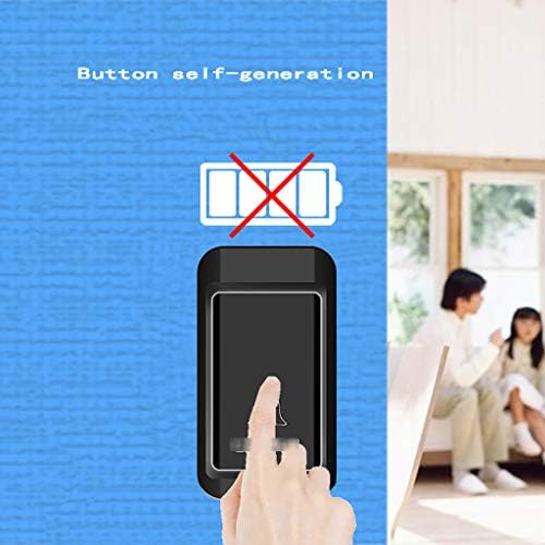 Wireless Doorbell - No Battery Needed, Self-Powered Waterproof Chime Kit with 1 Receiver, 2 Push Buttons, 38 Ringtones, 4 Volume Levels, 390ft Range - White