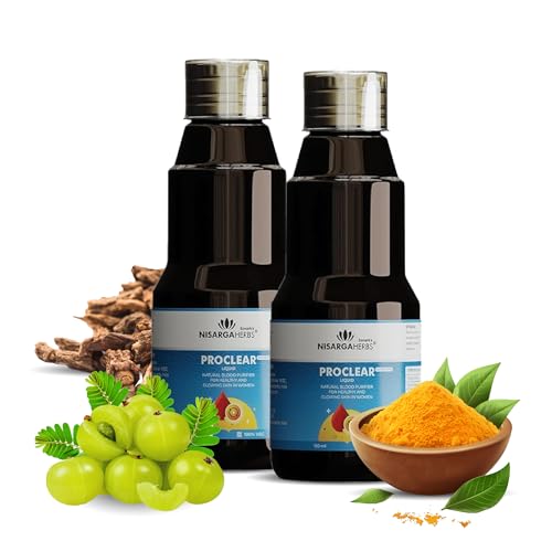 Image of SONARK'S NISARGA HERBS Proclear syrup - Ayurvedic Natural Blood Purifier & Daily Tonic for Women - Supports Glowing Skin, Hormonal Balance & Digestion - with Amla, Turmeric & Aloe Vera, 100% Vegetarian
