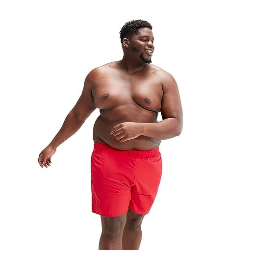 Badeshorts für Herren, Badehosen für Herren Herren Badehose Kurze Schwimmhose Boxer Badepants Wassersport Kurze Hose(Schnelltrocknend) (EU S/Tag M, Rot_2) 2 Speedo Essential Enduranc+ Badeshorts für Männer, Badehose Herren, Rot, Größe M