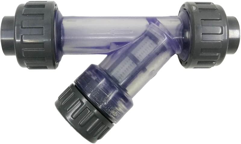 Pipe ID 40MM PVC Plastic Inline Y Strainer Filter 20 Mesh For Water