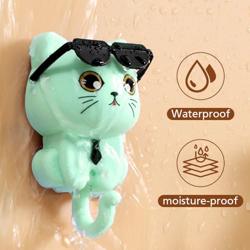 Ganchos para llaves de gato y bolsos, 4 colgadores de pared autoadhesivos 6