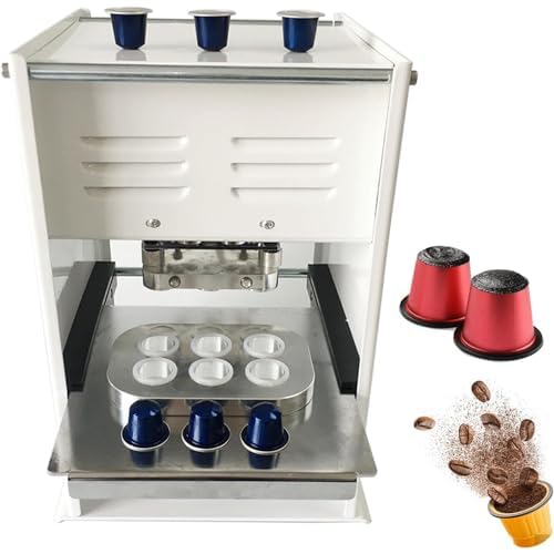 Máquina de sellado manual de cápsulas de café, sellador versátil para cápsulas de 37 mm, ideal para uso doméstico y cafetería