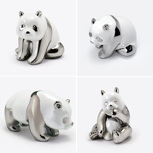 Moderna statuetta a forma di animale dorato, statua decorativa in ceramica per soggiorno, camera da letto, ufficio e libreria, elegante decorazione per la casa