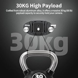Nitze Clip per Fotocamera a Sgancio Rapido, Camera Clips per Tracolla, Clip Zaino per Fotocamera con Vite da 1/4"-20 per Fotocameras DSLR SLR, Zaino - N58A