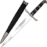 Armory Replicas - Sky Awakening Medieval Stainless Steel Arming Dagger - Historical Reenactment Knightly Costume Cosplay Prop Knife w/Hard Scabbard