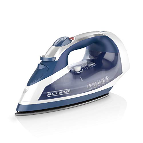 BLACK+DECKER Xpress Steam™ Cord Reel Iron with Nonstick Soleplate, Blue, ICR16X