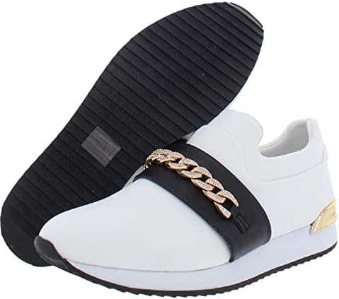 Karl Lagerfeld Paris Women's MAIA Sneaker, Bright White/Black, 8.5 | Image 1