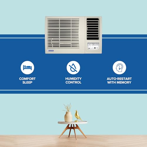 Image of Blue Star 0.8 Ton 3 Star Fixed Speed Window AC (Copper, Turbo Cool, Fan Modes-Auto /High /Medium /Low, Hydrophilic Blue Fins, Dust Filters, Self-Diagnosis, WFE309L, White)
