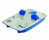 Sun Dolphin Sun Slider Adjustable 5 Seat Pedal Boat With Stainless Steel Package (Cream/Blue)