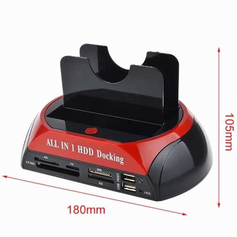 Retoo SATA SSD/HDD Dock pour Disque Dur, USB 3.0, SATA IDE 2.5" & 3.5" HDD SSD, Clonage Hors Ligne, Sauvegarde OTB, Lecteur de Carte, Plug & Play, Affichage LED, Alimentation Externe Compatible