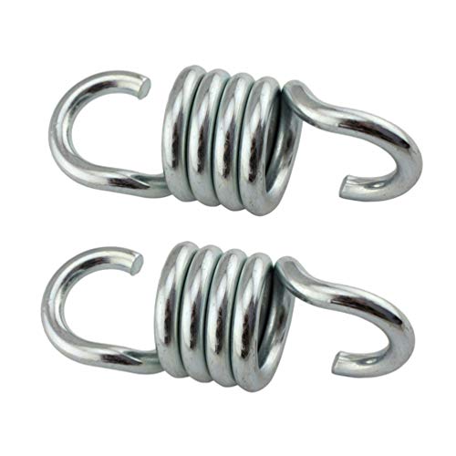 Happyyami 2 Pcs Porch Swing Springs Chrome Plated Spring Hammack Outdoor Extension Spring Suspension Spring Hooks Hammock Spring Clothes Hangers Spring Swing to Stretch Sandbag