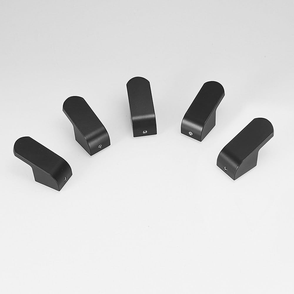 Gancho pintado de aluminio espacial, ganchos para batas, gancho para ropa, colgador de ropa montado en la pared, gancho para puerta, 4 piezas, negro