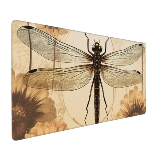 Tapis de souris de jeu libellule 40x90 cm grand format imperméable pour bureau