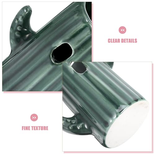 Soporte cerámico de hámster para botellas de agua con base estable de cactus 8