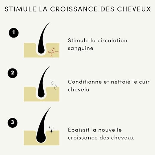 Soins des Cheveux et Huile pour la Pousse des Cheveux à l'Huile de Ricin et d'Huile de Coco, Masque Capillaire pour une Pousse des Cheveux Très Rapide avec de l'Huile de Romarin – Image 4
