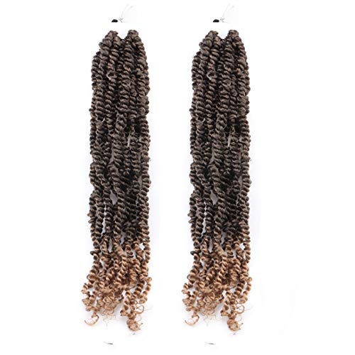Tiana Passion Twist Hair 20 Inch 2 Packs Ombre Blonde Pre-twisted Passion Twist Crochet Hair Pre-looped Passion Twist Braids Hair Synthetic Braiding Hair Extensions (20 Inch 2 Packs, T27)