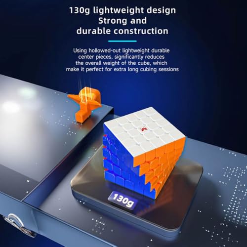 Image of QiYi X-Man Hong 5x5 Magnetic Speed Cube | Ball-Core, UV Coated & Core Positioning | 61mm Lightweight 128g Flagship Professional 5x5x5 Puzzle