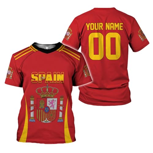 T-Shirt Espagne personnalisé respirant pour vos séances de running et fitness