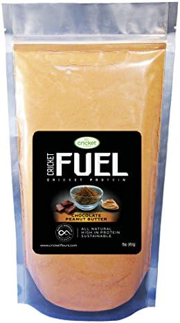 Cricket Protein Powder: Chocolate Peanut Butter 454gram from Cricket Flours (North American Crickets & Made in Portland, Oregon) Made from Roasted Crickets for Shakes/Smoothies, the Gym, etc.