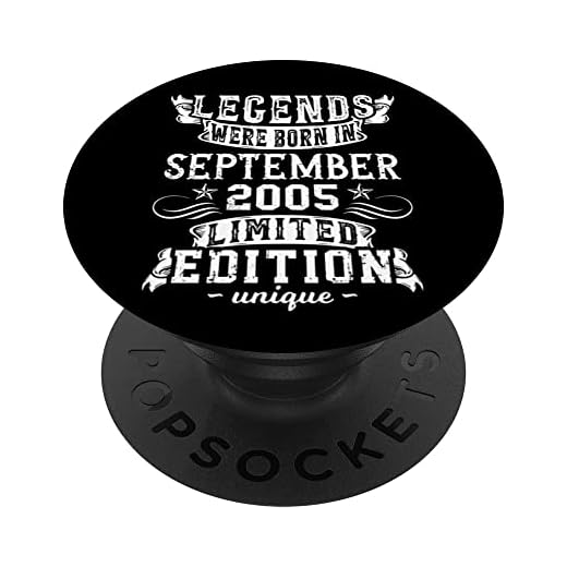 Cumpleaños Septiembre 2005 Edición Limitada Regalo Vintage PopSockets PopGrip Intercambiable