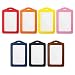 ISKYBOB Set of 14 Vertical Colorful Faux Leather Business ID Badge Card Holder,Not Included Neck Strap