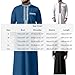 Xiaojmake Men's Muslim Embroidery Moroccan Thobe Ethnic Dubai Long Gown Prayer Robe Islamic Jubba Kaftan Islamic Arabic Abaya Blue