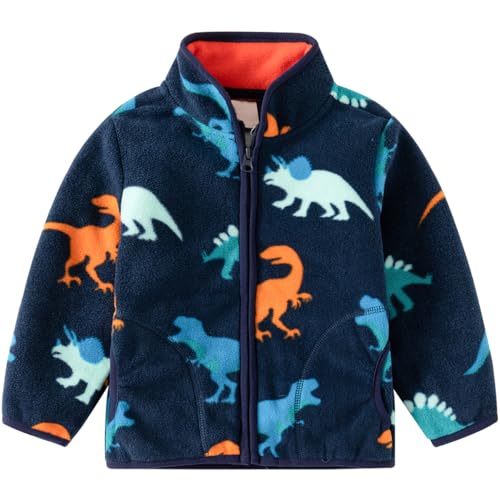 AIWUHE Toddler Polar Fleece Jacket Boys Girls Winter Jacket Fall Sweatshirt Zip-up Light Coat Spring Clothes 1-6 Years