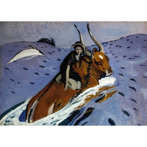 Impression sur toile Le viol d'Europe de Serov 61x81 cm pour habiller un mur vide avec élégance