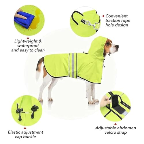 Manteau imperméable réfléchissant pour chien sangle réglable pour stopper la pluie