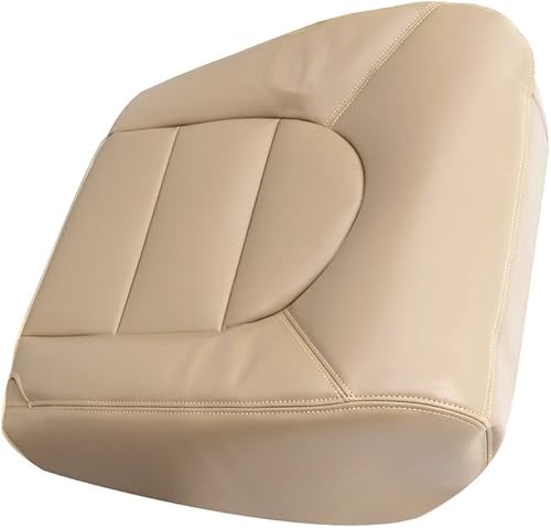 Miniatura 3 de GXARTS Fundas de asiento de cuero para parte inferior del lado del pasajero, color marrón compatible con Ford F250, F350, F450, F550, Lariat XLT