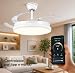 Imagen de IluminaShop Ventilador de Techo con luz LED White Camila con Luz CCT Regulable y Control de Intensidad