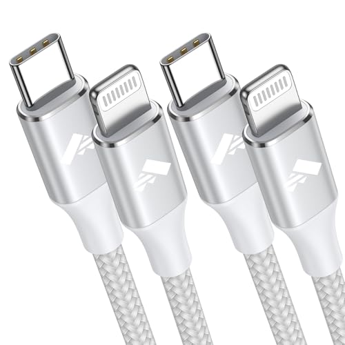 USB C to Lightning Cable 6FT 2Pack [Apple MFi Certified] iPhone Charger USB C Power Delivery Fast USBC to Lightning Cable Braided Type C Charging Cord for iPhone 14 13 12 11 Pro Max X XS 8 7 6s Plus