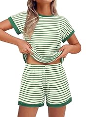 Green White Striped