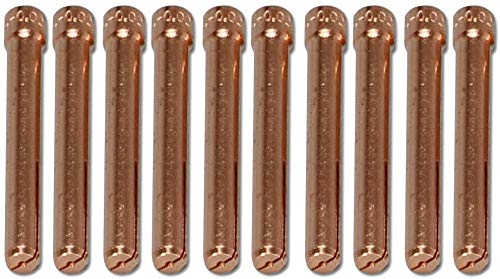 Image of RIVERWELD TIG Torch Collets 10N21 0.020 inch & 0.5mm Consumables 10pcs | for QQ300 PTA DB SR WP 17 18 26 TIG Welding Torch Accessories
