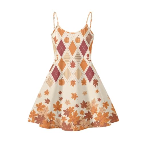 Image of Women's Spaghetti Strap Dress Summer Casual Swing Sundress Girls Beachwear Swing Mini Dress