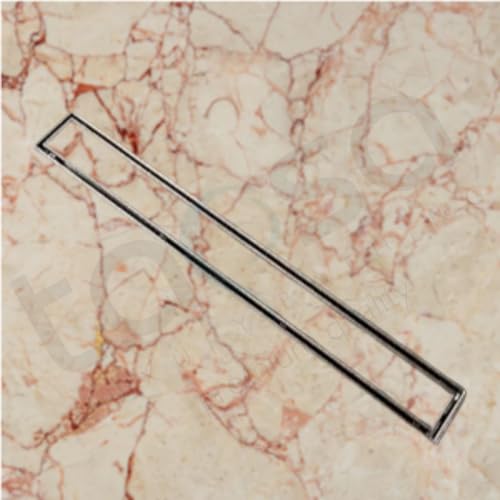 Image of Tapsa Tile Insert Floor Drain | 304 Stainless Steel | Invisible Shower Drain Channel | Shower Drain Channel | Water Drain Channel | with Cockroach Trap. (36X4, SS Matte Tile Insert Floor Drain 20 mm)