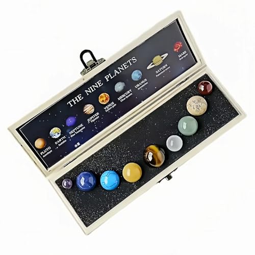 Cristaux du système solaire : ensemble de 9 planètes en pierres précieuses et livret - 2