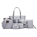 TAMAÑO: 11.4"(29cm)"(or 29cm) x 9.1"(23cm)"(or 23cm) x 5.1"(13cm)"(or 13cm) (largo x alto x ancho). Este magnífico bolsos elegantes viene con 5 sets.