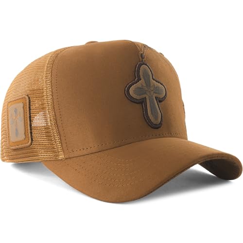 Image of Sacudido's | Trucker Cap Cross Rosary | Snapback Hats, Adjustable, Unisex, Faith