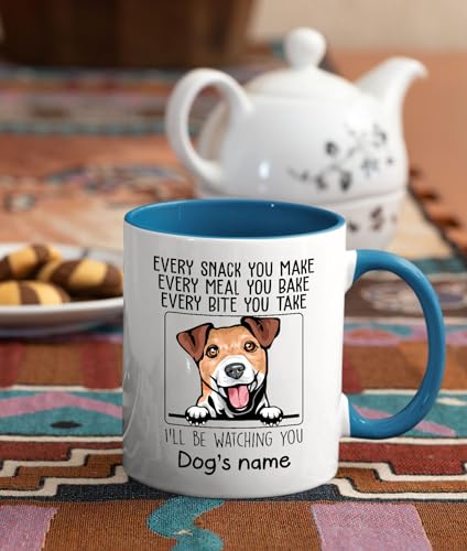 Taza de cerámica personalizada con diseño de perro Jack Russell miniatura 2