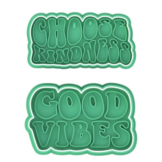 Groovy Good Vibes Choose Kindness Cookie Cutter & Stamp