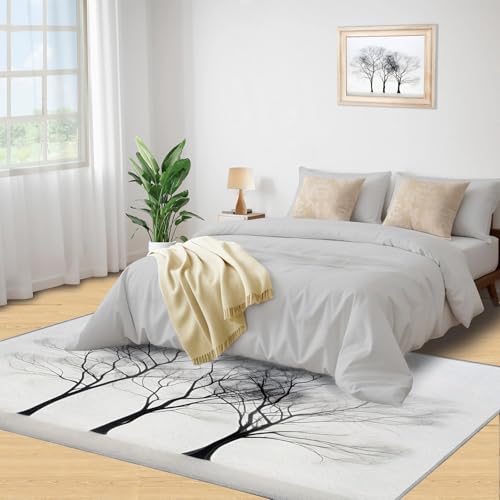 Tapete decorativo 4x6 ft con diseño de árbol y respaldo antideslizante miniatura 6