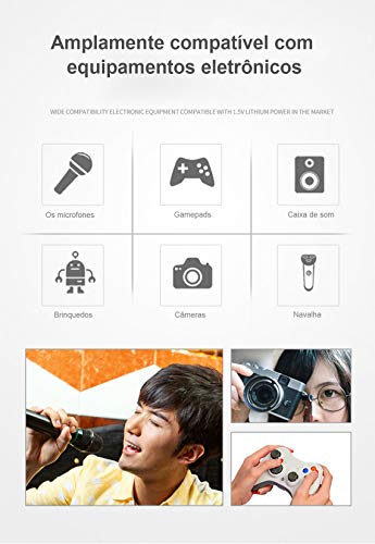 4 Pilhas Lithium Recarregáveis aa 2800mah Com Carregador Multilaser Para Casa ，Xbox One