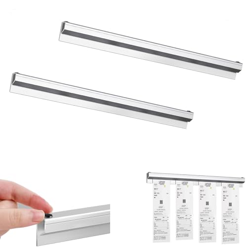 オーダークリッパー 伝票差し 帳票クリップ 壁掛け 2個入り 30/40/50/60/70cm モノリシックホルダ ビー玉 レール アルミニウム合金 取扱い簡単 穴あけ不要 両面テープ式 伝票ホルダー 業務用 飲食店 厨房 キッチン テイクアウト 伝票適用