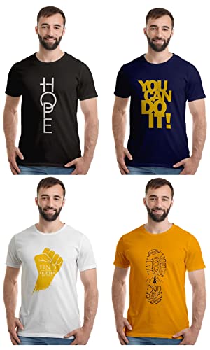 Image of Boodbuck Combo Packs of Printed Cotton T-Shirts: Multiple Quantity Options (2, 3, 4, or 5 T-Shirts)